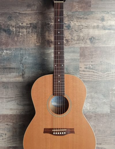 Exposición en pared de guitarra Seagull Coastline S6 Folk Cedar
