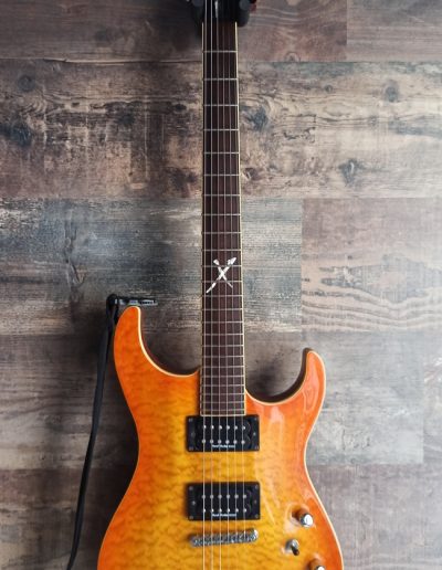 Exposición en pared de guitarra Washburn X50 Quilt top