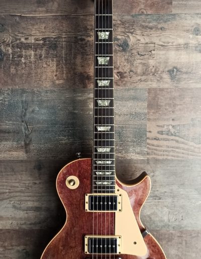 Exposición en pared de guitarra Gibson Les Paul Standard Mocha 1990