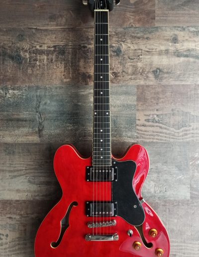 Exposición en pared de guitarra Tanglewood ES-335